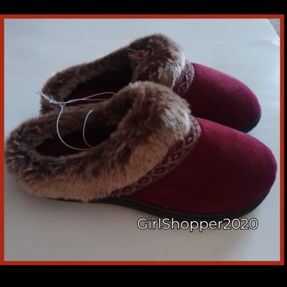 🐸Women's ISOTONER Slipper w Faux Fur - Picture 6 of 7